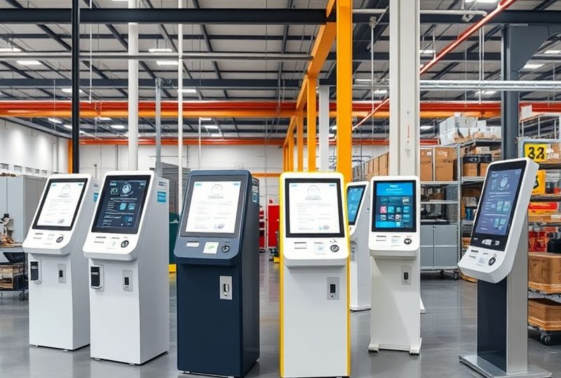 Production line for self-service terminals